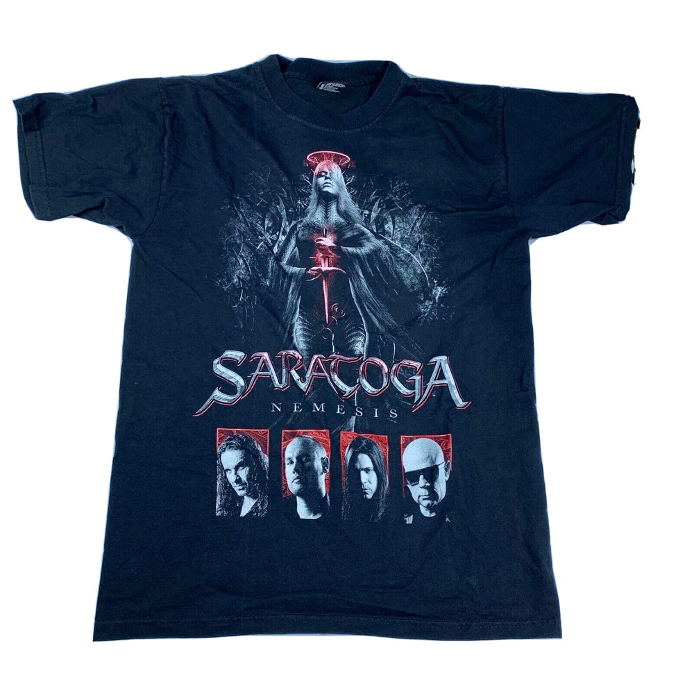 Saratoga Nemesis T-Shirt Heavy Metal Graphic Tee Shirt Size Medium